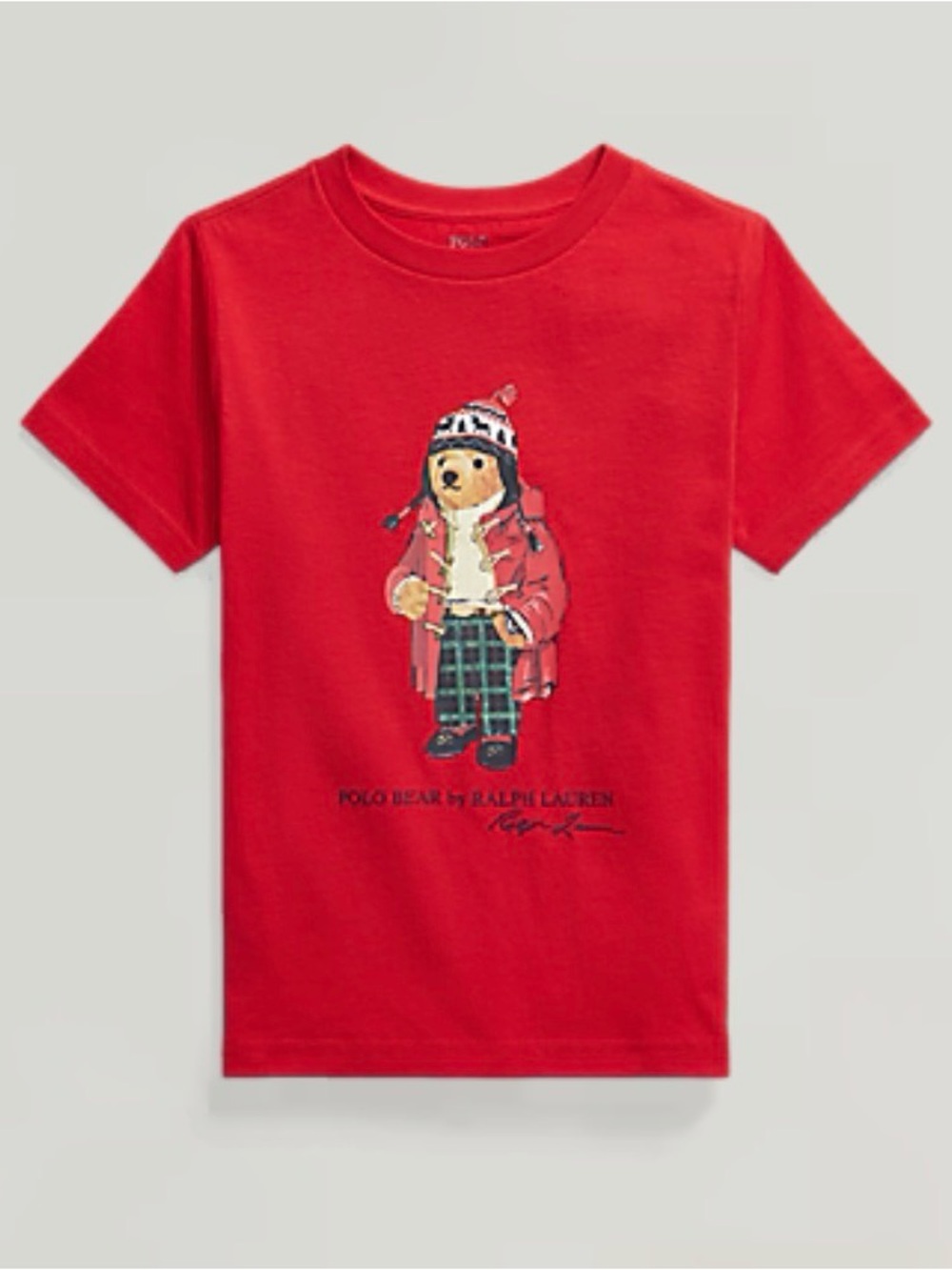 Polo by Ralph Lauren Red Bear Graphic Tee for Kids Sz 7